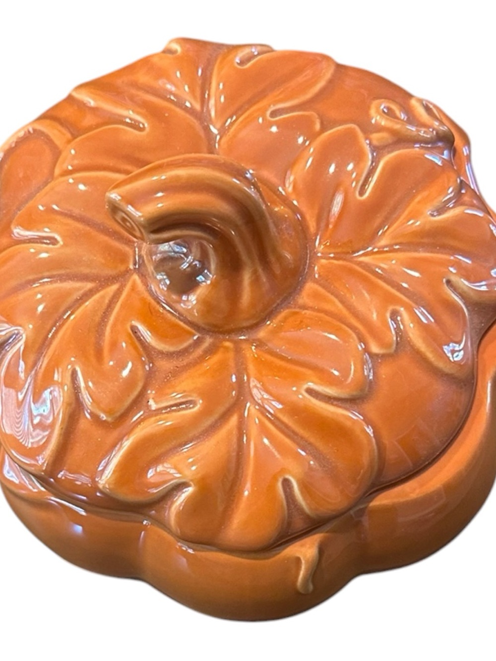 Hallmark Orange Ceramic Pumpkin Dish